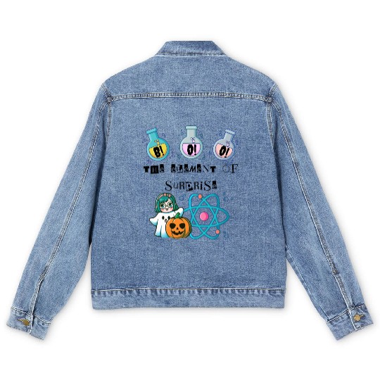 Chemistry Boo The Element Of Surprise Chemist Hall Men's Denim Jackets