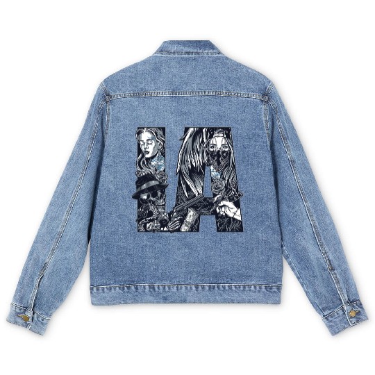 LA Chicano Cholo Los Angeles Men's Denim Jackets
