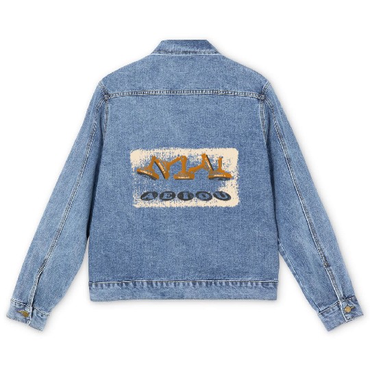 VOWELS aeiou School English Teacher Men's Denim Jackets