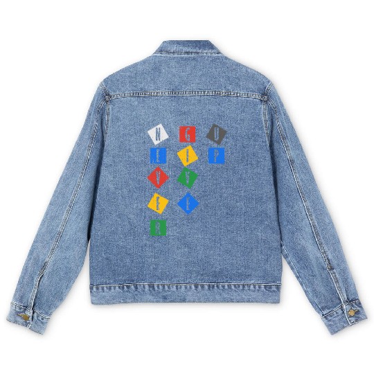 Never Give UP Color Men's Denim Jackets