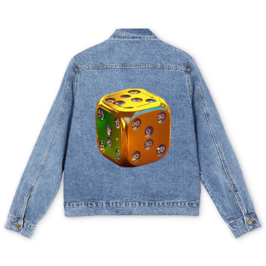 Dice Game Boy Casino 3D Art Men's Denim Jackets