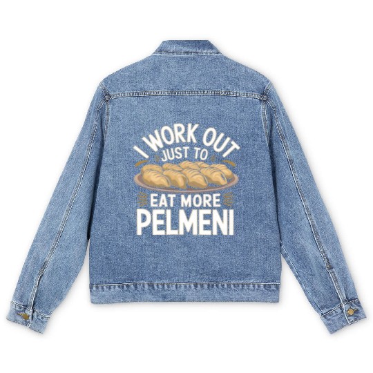Pelmeni Dumpling Traditional Russian Men's Denim Jackets
