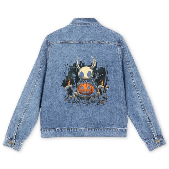 Spooky Hollow Knight Men's Denim Jackets