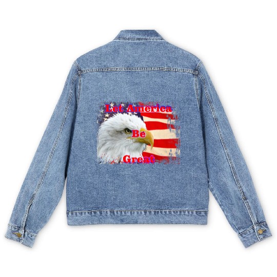 LET AMERICA BE GREAT Men's Denim Jackets