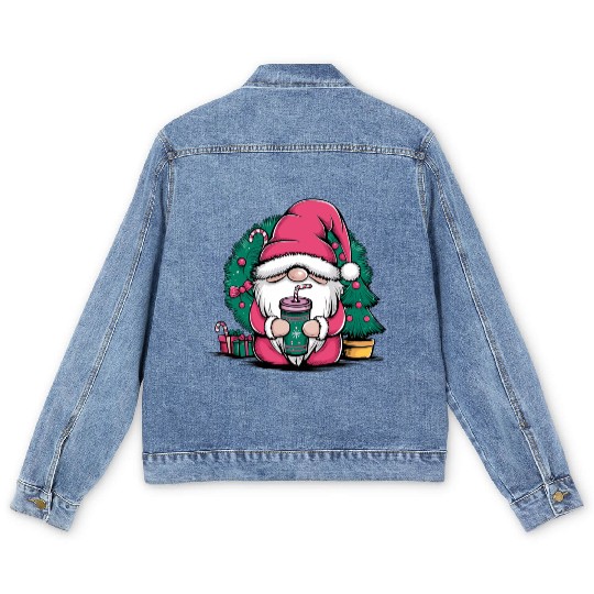 santa claus Men's Denim Jackets