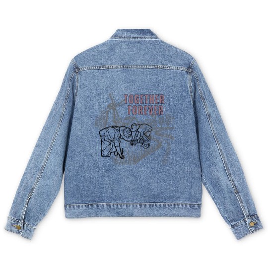 Together forever - till death do us part Men's Denim Jackets