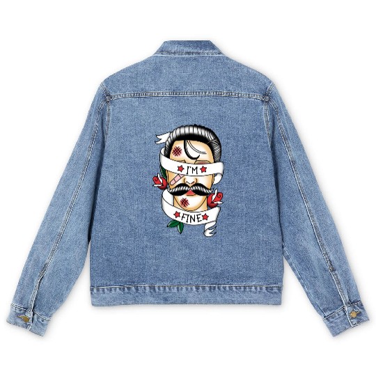 I'm Fine Beat up Gentleman Men's Denim Jackets