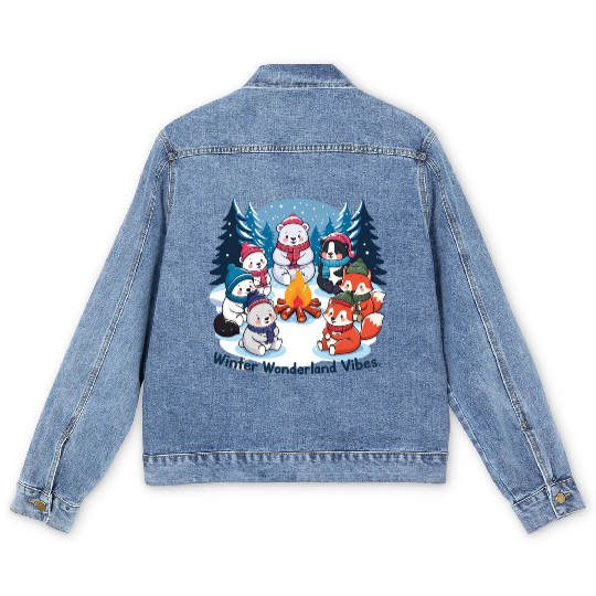 Winter wonderland vibes Men's Denim Jackets