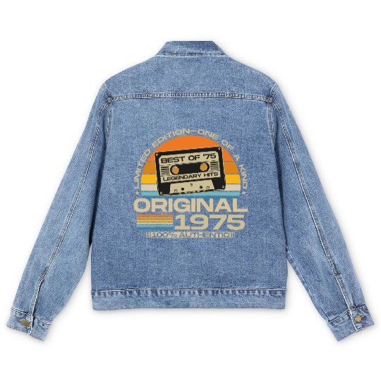 Original 1975 Vintage Retro 50th birthday Men's Denim Jackets