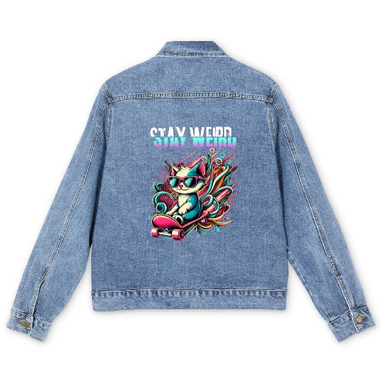 Stay weird Men's Denim Jackets