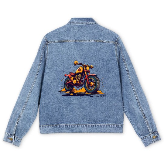 Street Rambler Bike Motorcycle Cafe Racers Men's Denim Jackets