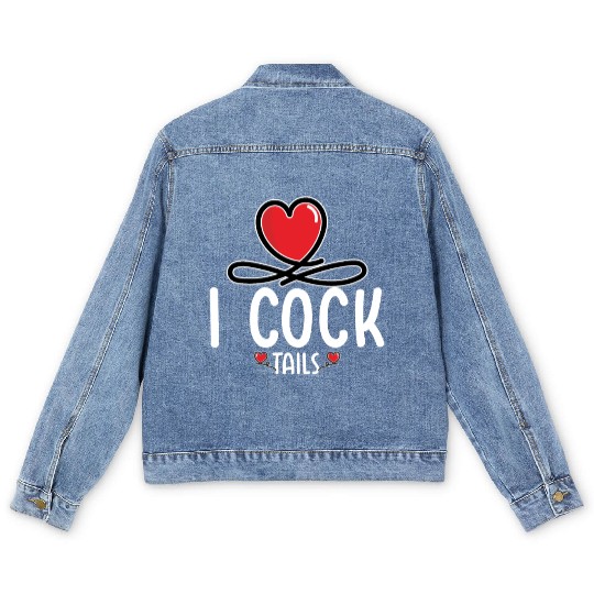 Funny I Love Cocktails 6 Men's Denim Jackets