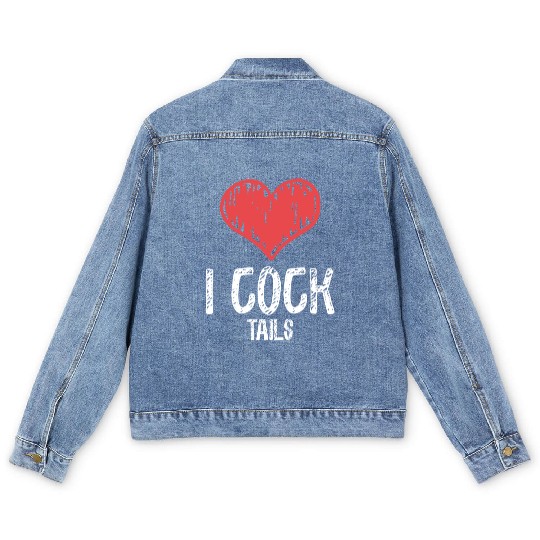 Funny I Love Cocktails 4 Men's Denim Jackets