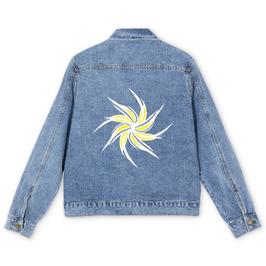 Swirl Flower Spring Summer Flowers Beautiful Art Men's Denim Jackets