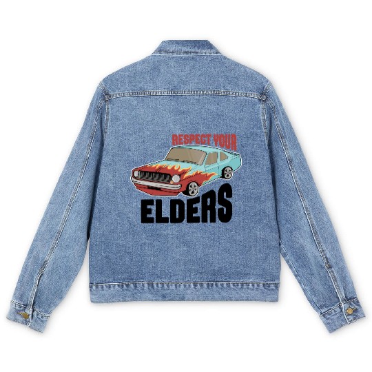 Funny Car Guy 1 Men's Denim Jackets