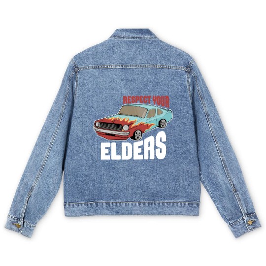 Funny Car Guy 2 Men's Denim Jackets