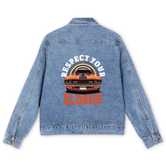 Funny Car Guy 8 Men's Denim Jackets