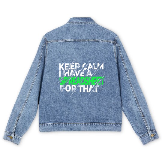 Funny Excel Spreadsheets Lover 3 Men's Denim Jackets