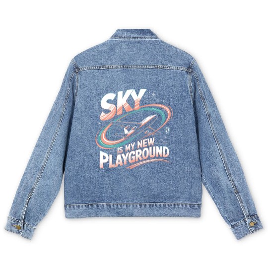 Sky Is My New Playground Men's Denim Jackets