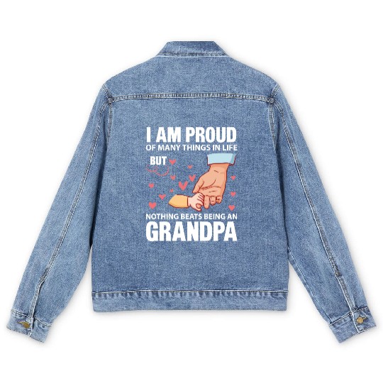 I Am Proud Of Many Things In Life Being An Grandpa Men's Denim Jackets