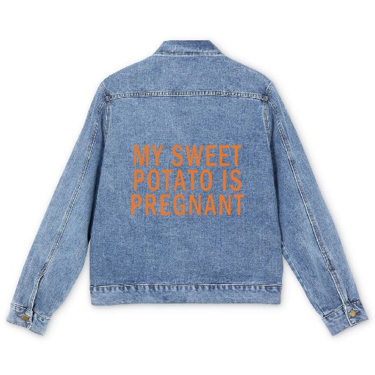 My Sweet Potato Is Pregnant I Yam Thanksgiving Men's Denim Jackets