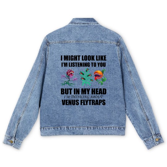 Venus flytrap lover's life! Men's Denim Jackets