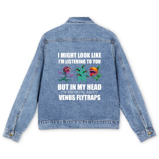 Venus flytrap lover's life! Men's Denim Jackets