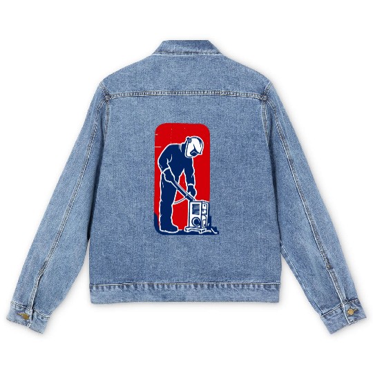 major league welder sticker Funny Welder League Men's Denim Jackets