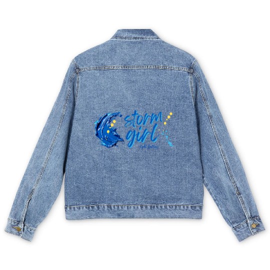 Storm girl, artistic Men's Denim Jackets