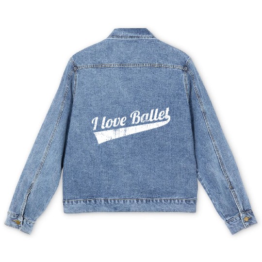 I Love Ballet Men's Denim Jackets