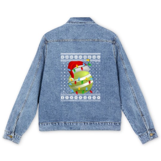 Croquet Ball Christmas Men's Denim Jackets