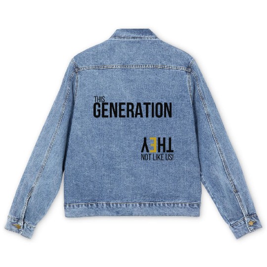 This Generation Not like us - Blk Men's Denim Jackets