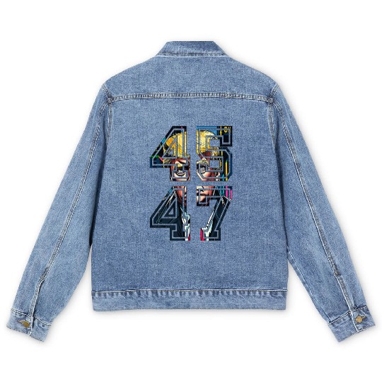 Trump 45 47 | Pop Art | American President Men's Denim Jackets