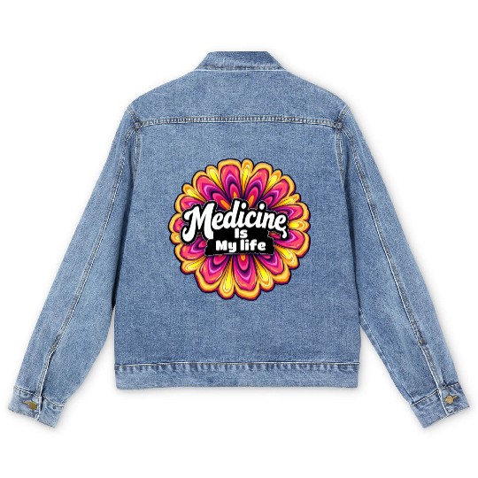 Health and relieving pain Men's Denim Jackets