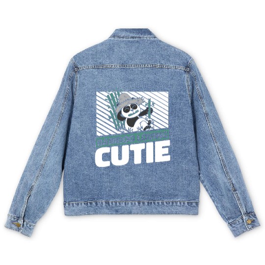 Bamboo Loving Cutie Panda Bear Friend Giant Panda Men's Denim Jackets