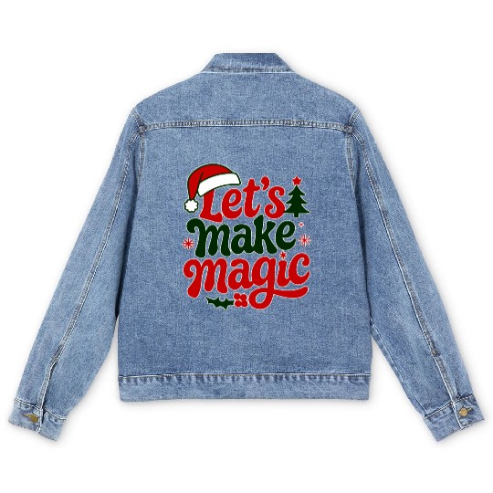 Christmas magic - Santa Claus and holidays Men's Denim Jackets