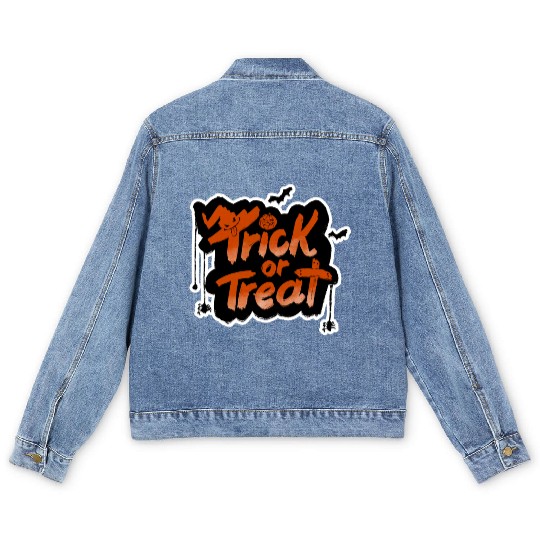 Trick or Treat Halloween Men's Denim Jackets