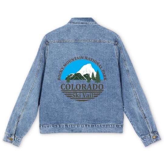Vail Colorado ski resort Men's Denim Jackets