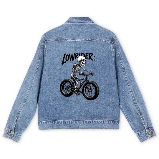 Lowrider Skeleton Art Men's Denim Jackets