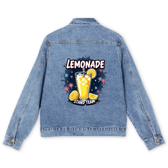 Lemonade stand team Men's Denim Jackets