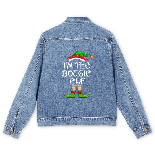 I'm The Bougie Elf Men's Denim Jackets Matching Family Christmas