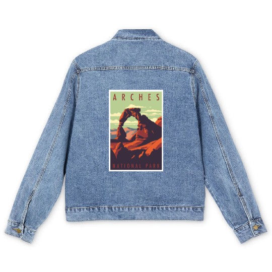 Arches National Park Men's Denim Jackets
