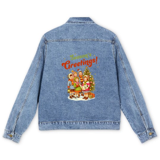 Seasons Greetings Men's Denim Jackets
