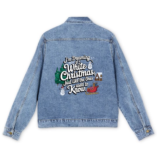 I'm dreaming of a white christmas Men's Denim Jackets