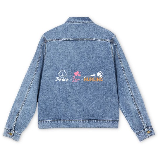 Peace Love Hurling Men's Denim Jackets