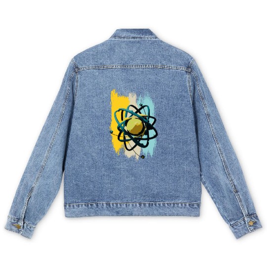 Atomic Nuclei, Physics, Science Men's Denim Jackets