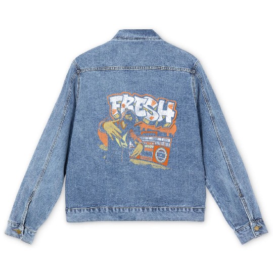 Spray Can Subway Streetwear Striking Men's Denim Jackets