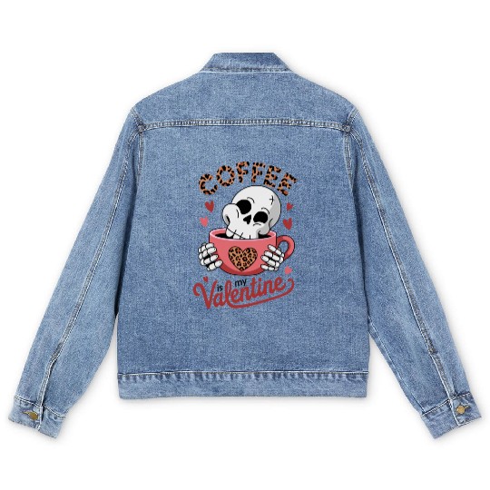 Valentines Day, Valentine Retro Men's Denim Jackets