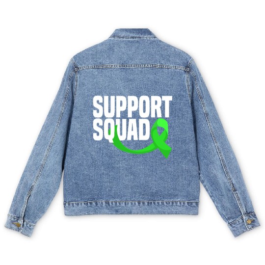 Non-Hodgkin Lymphoma Awareness Support Squad Men's Denim Jackets
