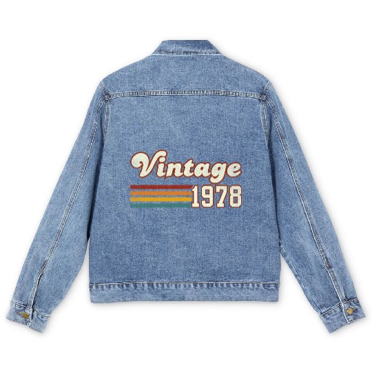 47th Birthday Gift - Vintage 1978 Men's Denim Jackets
